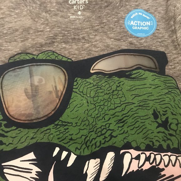 NWT carters dinosaurs action changing shirt top 10 - Picture 4 of 4